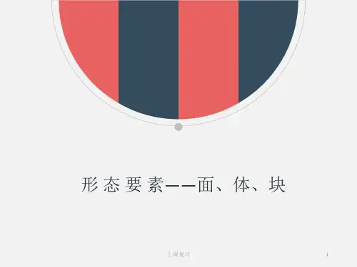 立体构成：形态要素(面、体、块)(讲课复习)