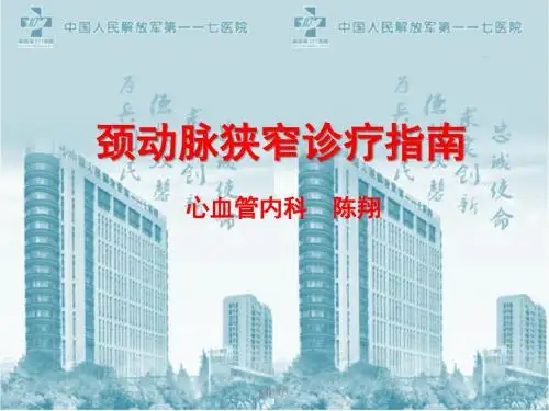 颈动脉狭窄诊治指南  ppt课件