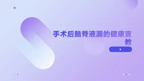 手术后脑脊液漏的健康宣教 (3)