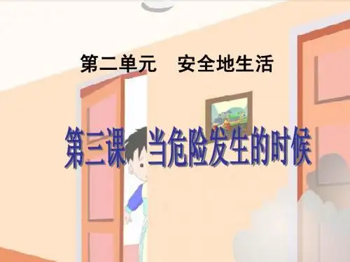当危险发生的时候 教学课件
