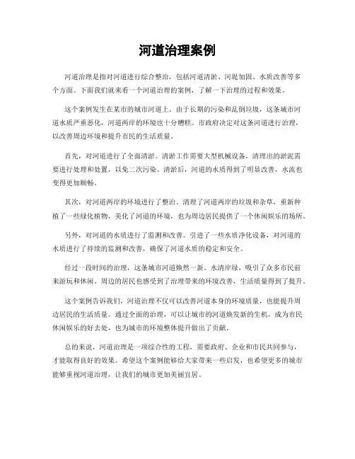 河道治理案例