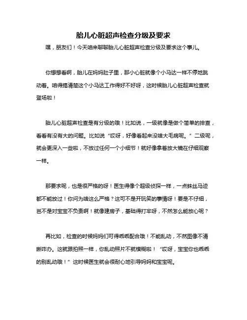 胎儿心脏超声检查分级及要求