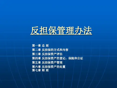 反担保管理办法