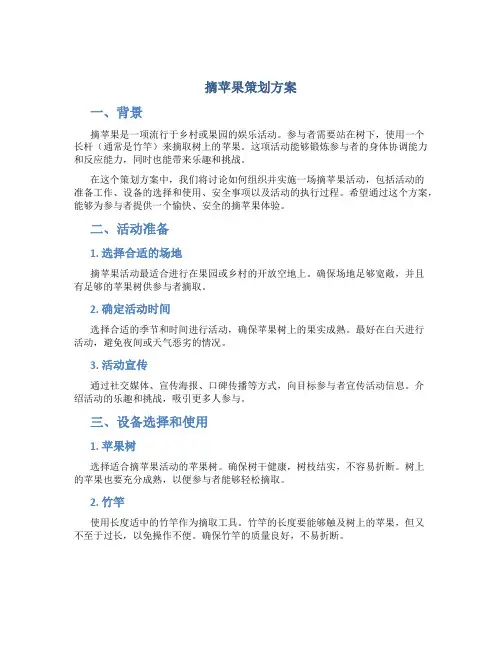 摘苹果策划方案