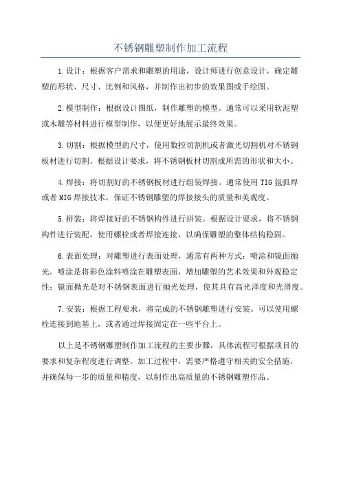 不锈钢雕塑制作加工流程