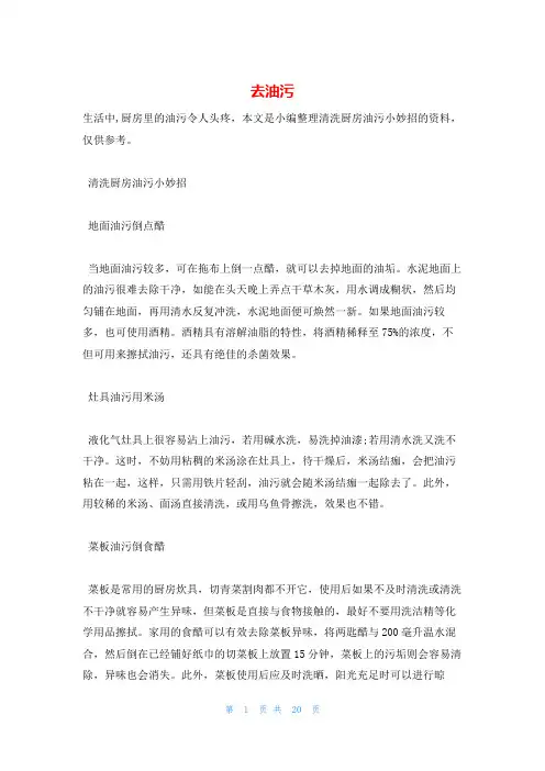 去油污_精品文档