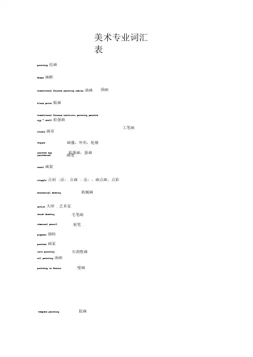 美术专业词汇