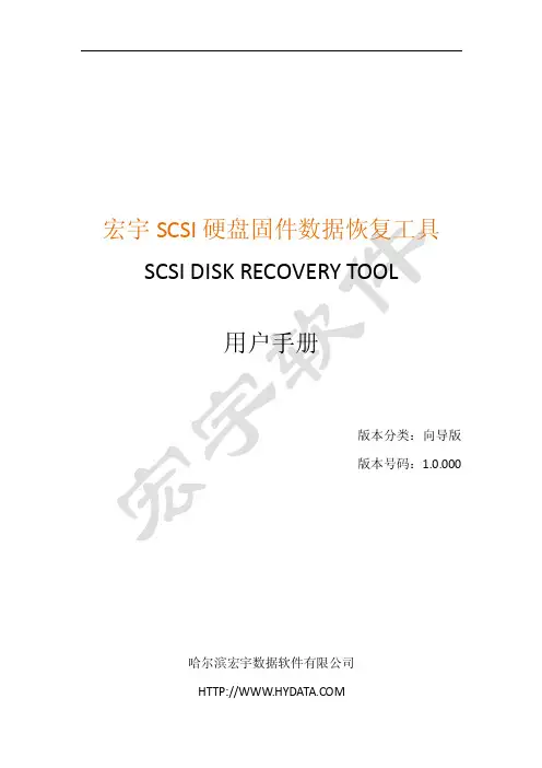 宏宇 SCSI 硬盘固件数据恢复工具 说明书