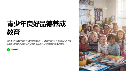 青少年良好品德养成教育PPT