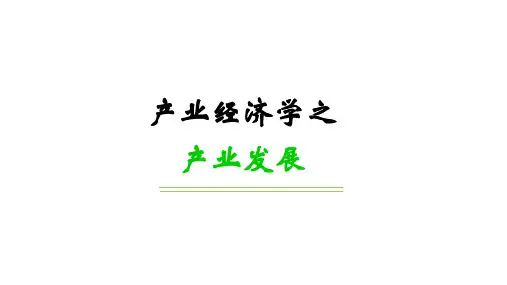 产业经济之产业发展