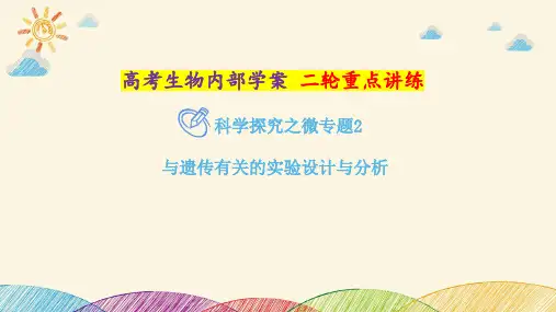 高考生物二轮重点讲练课件：科学探究之微专题2 与遗传有关的实验设计与分析(共36张PPT)