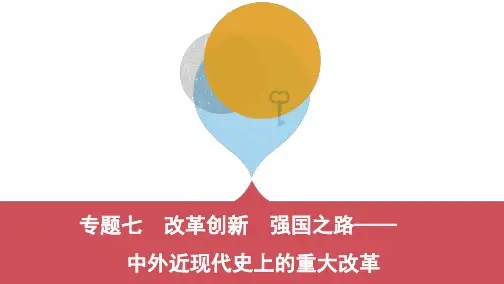 专题七 改革创新 强国之路——中外近现代史上的重大改革