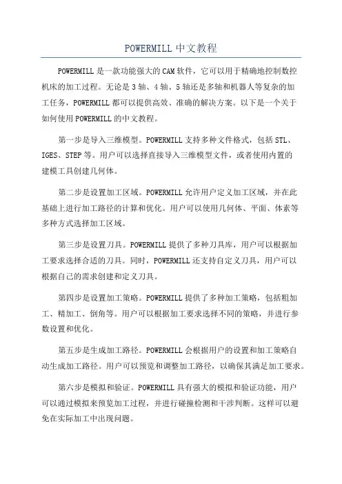 POWERMILL中文教程