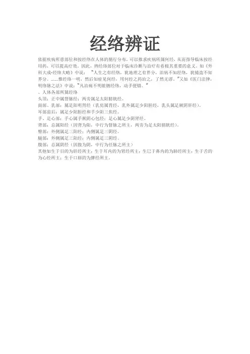 经络辨证