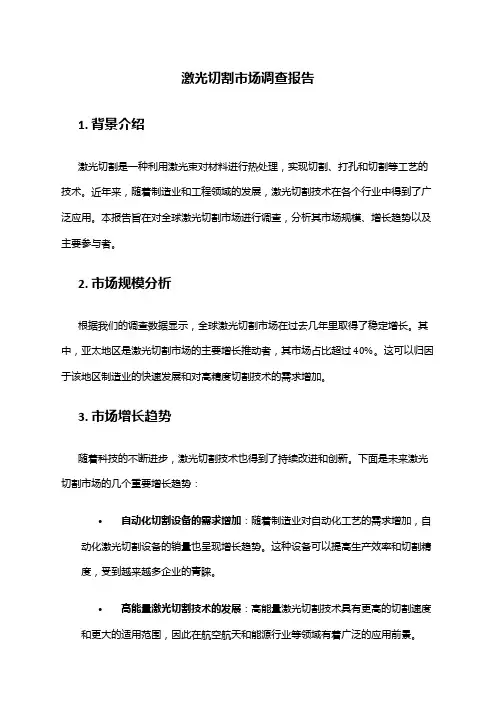 2024年激光切割市场调查报告