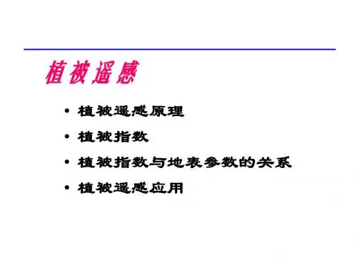 植被遥感