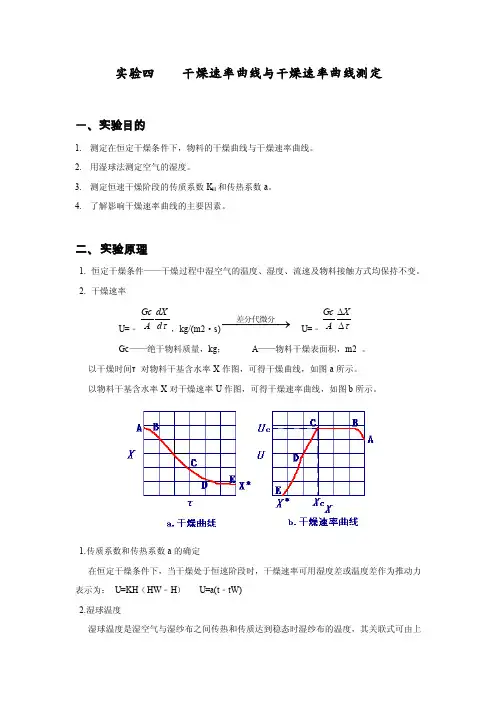 食品工程原理实验——干燥曲线