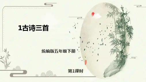 1古诗三首 第1课时 课件 五年级下 人教统编版