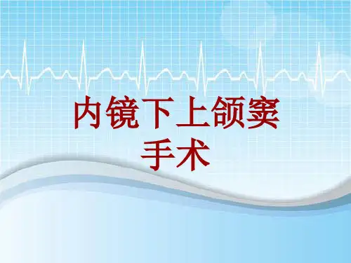 手术讲解模板：内镜下上颌窦手术