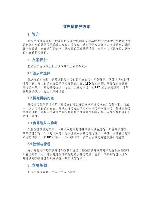 监控拼接屏方案