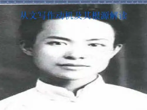 从文写作动机及其根源解读