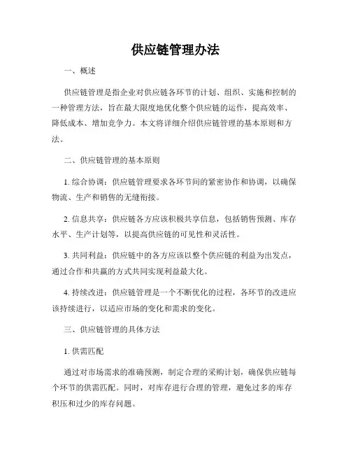 供应链管理办法