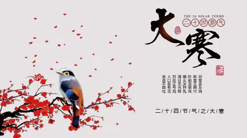 二十四节气之大寒ppt课件模板