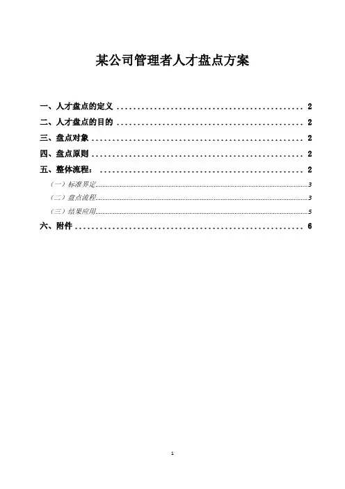 方案：人才盘点方案(参考应用版)