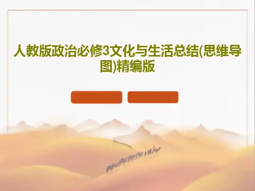 人教版政治必修3文化与生活总结(思维导图)精编版19页PPT