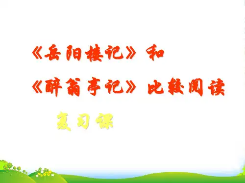 八年级语文下册《岳阳楼记》与《醉翁亭记》比较阅读课件 人教新课标版