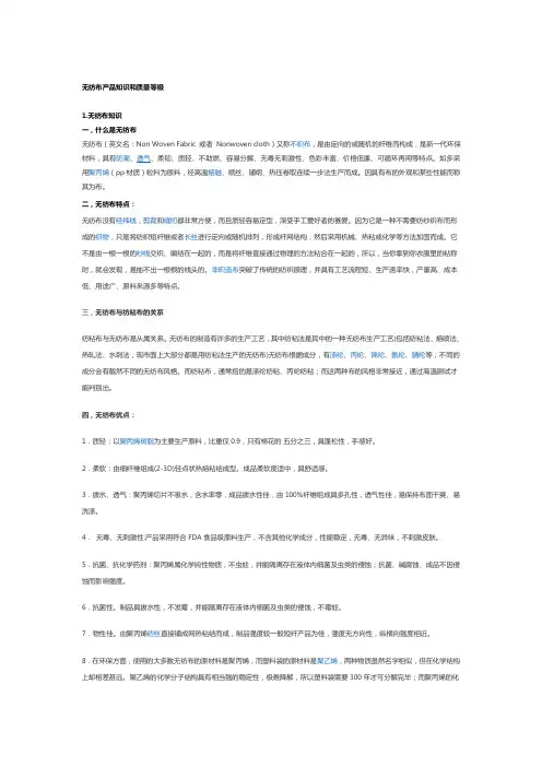 无纺布产品知识