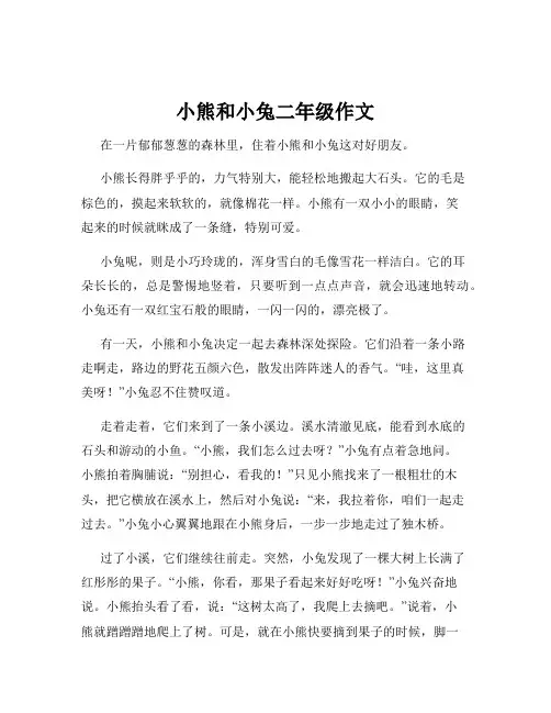 小熊和小兔二年级作文