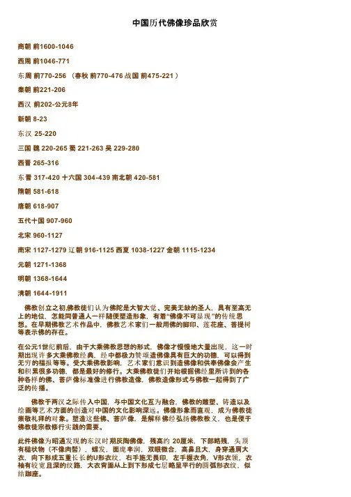 中国历代佛像珍品欣赏