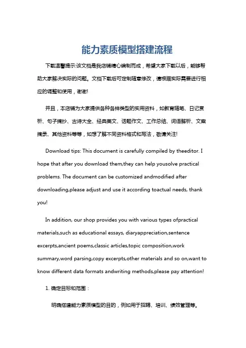 能力素质模型搭建流程