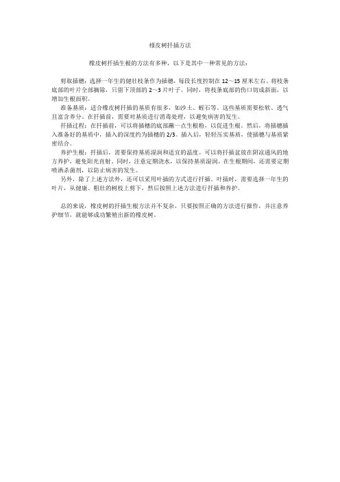 様皮树扦插方法