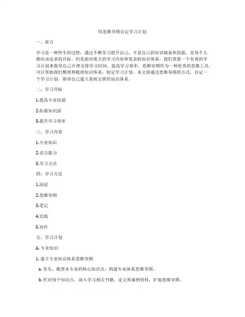 用思维导图自定学习计划