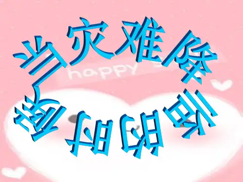当灾难降临的时候PPT课件