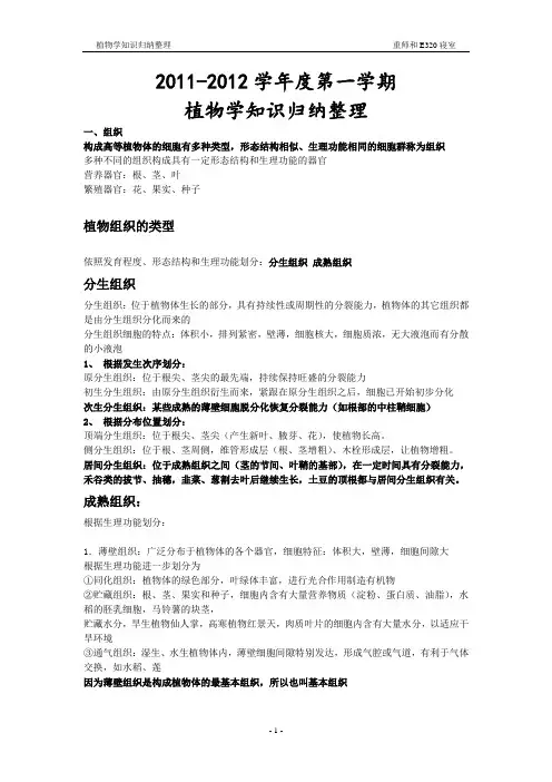 植物学整理