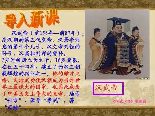 第15课__汉武帝推进大一统格局.课件北师大版