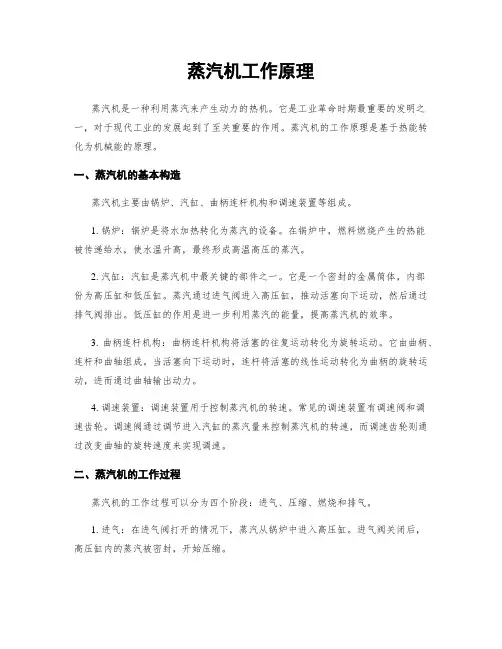 蒸汽机工作原理