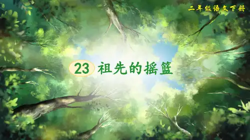 部编版二年级语文下册第23课《祖先的摇篮》精品课件