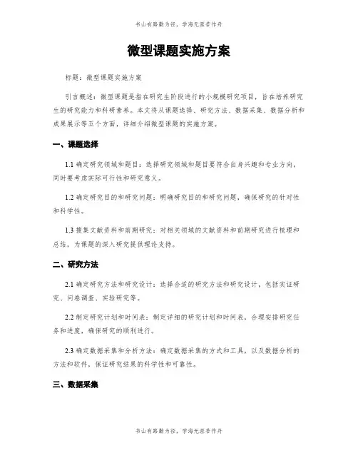 微型课题实施方案 (2)