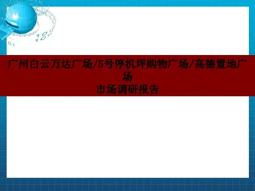 广州白云万达广场5号停机坪广场高德置地广场市场调研报告