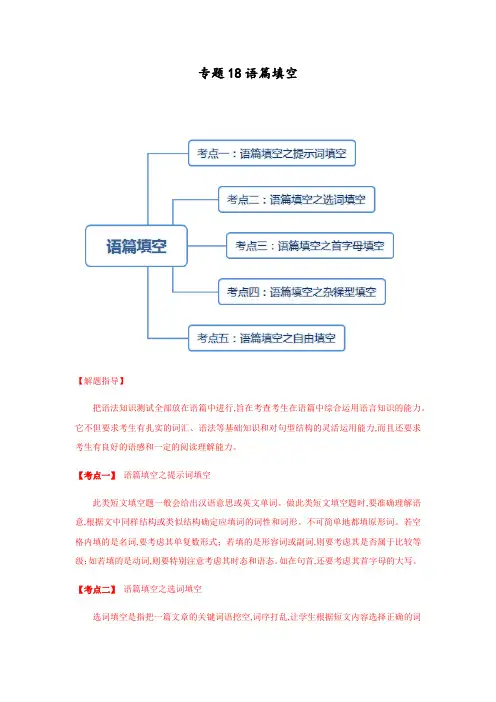 专题18 语篇填空(解析版).docx