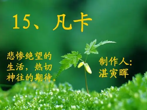 《凡卡》课件ppt