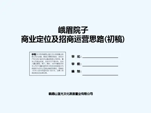 文旅特色小镇商业定位与执行方案