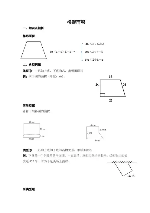 梯形的面积计算
