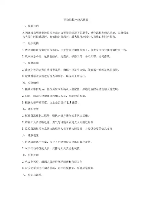 消防监控室应急预案