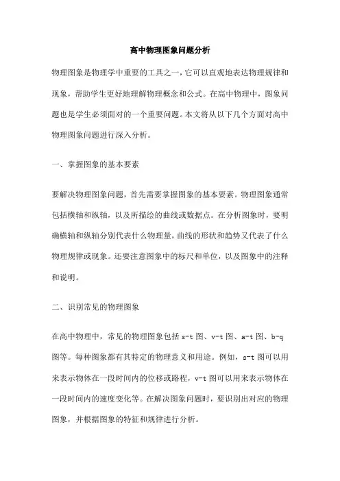 高中物理图象问题分析