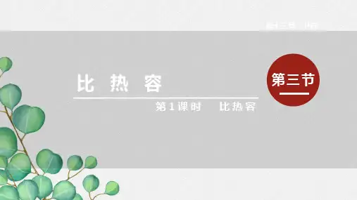 (新)物理人教版九年级《第1课时  比热容》公开课(课件)